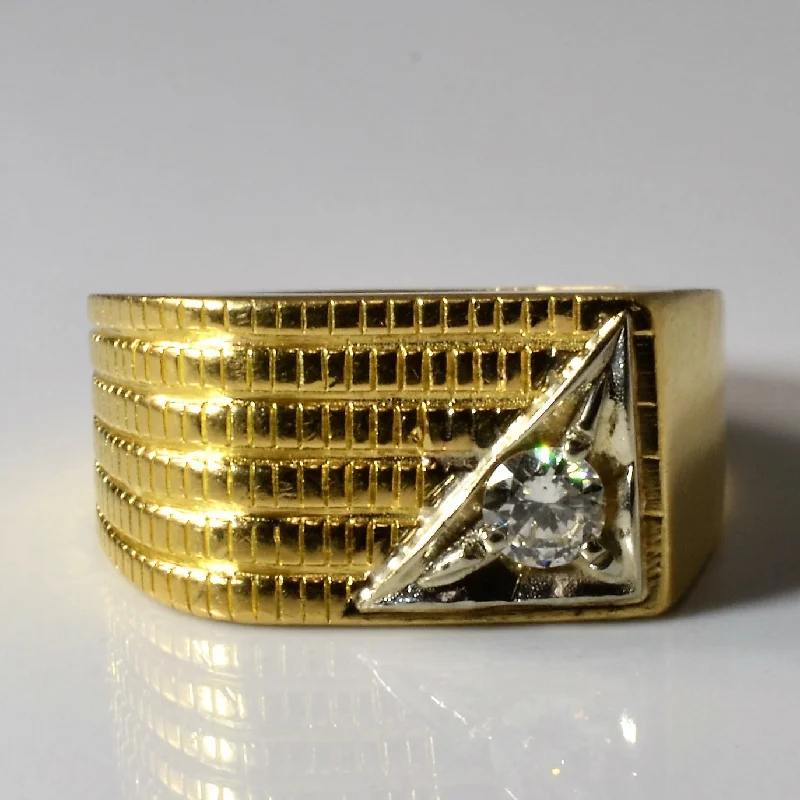 Unique Jewelry Designs Now At Discounted Rates Textured Diamond Ring | 0.22ct | SZ 9.5 |
