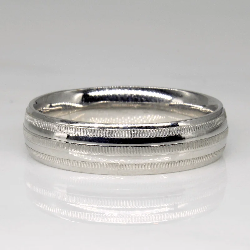 Seasonal Jewelry Deals – Elevate Your Style White Gold Patterned Band | SZ 11.75 |