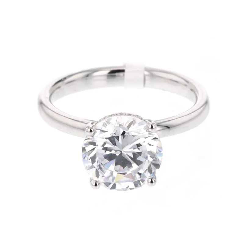 Affordable Luxury Jewelry For Every Occasion 0.05 ctw Diamond Hidden Halo Engagement Ring