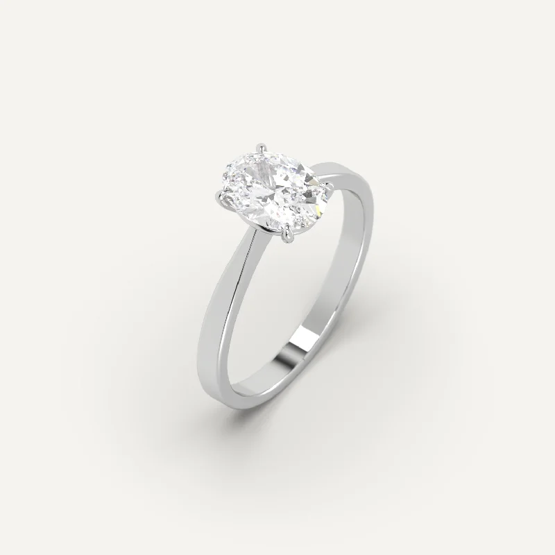 1 carat Oval Cut Diamond Ring