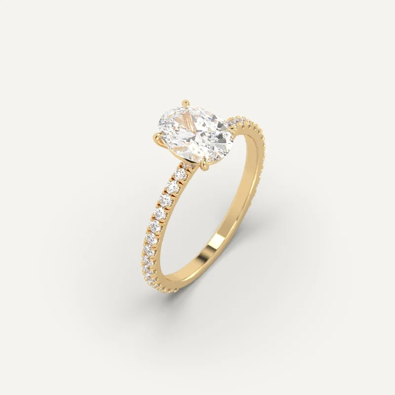 Premium Jewelry, Premium Discounts – Act Fast 1 carat Oval Cut Diamond Ring