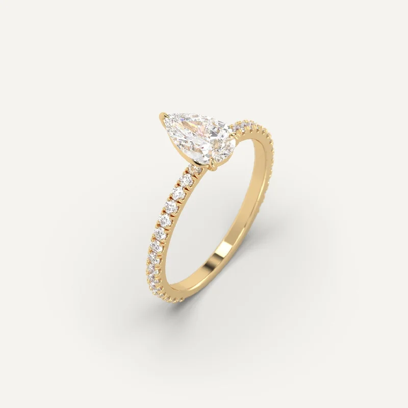 Accessorize For Less – Luxury Jewelry At Affordable Prices 1 carat Pear Cut Diamond Ring