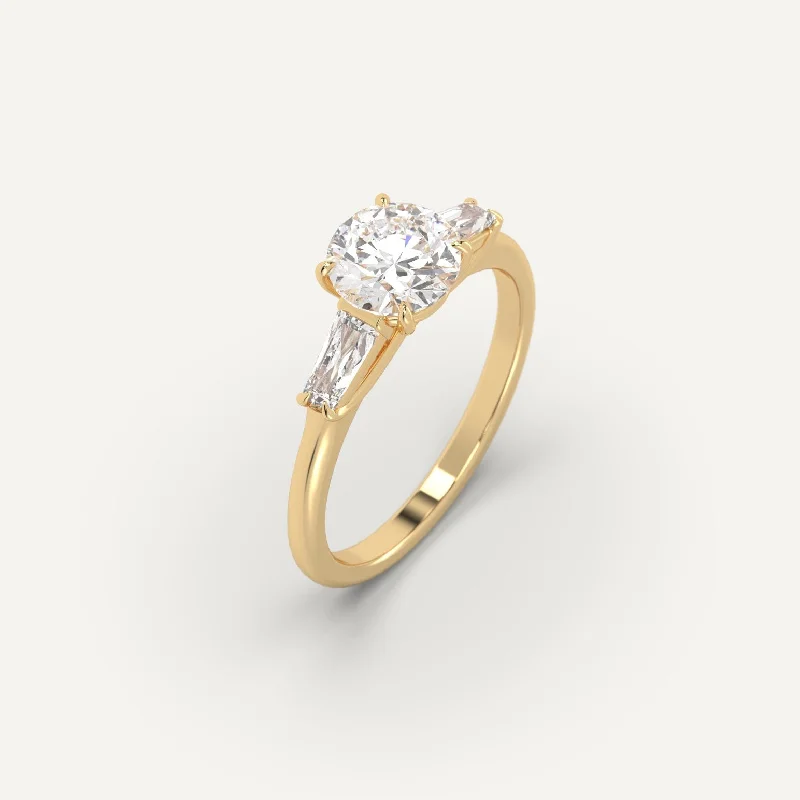 Personalized Jewelry At Special Discount Rates 1 carat Round Cut Diamond Ring