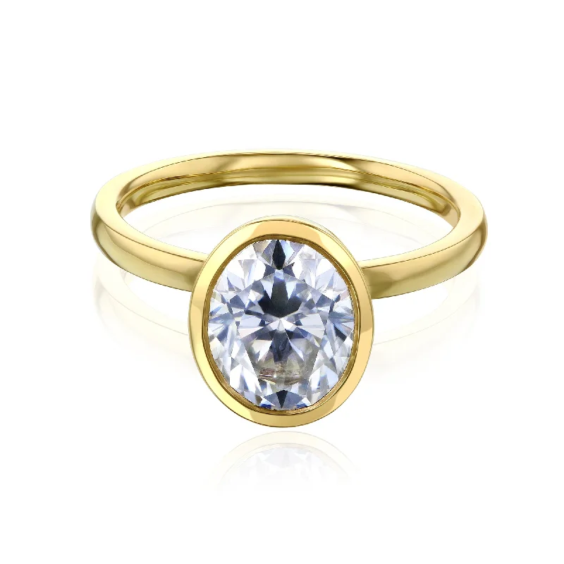 Glamorous Jewelry, Glamorous Deals – Shop Now 2.10ct Oval Premium 2X Bezel Ring