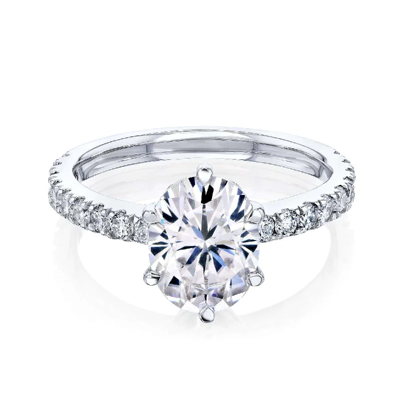Shop Trending Jewelry With Exclusive Savings 2.1ct Oval Moissanite Ring