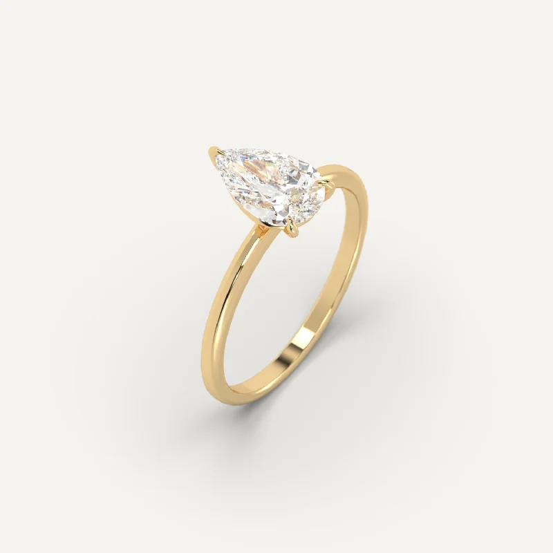 Get Ready To Sparkle – Special Jewelry Discounts 2 carat Pear Cut Diamond Ring