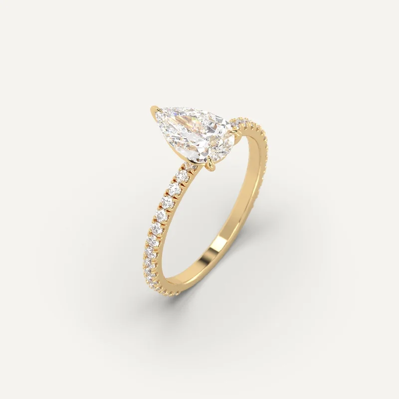 Shop Modern Jewelry Collections With Exclusive Discounts 2 carat Pear Cut Diamond Ring