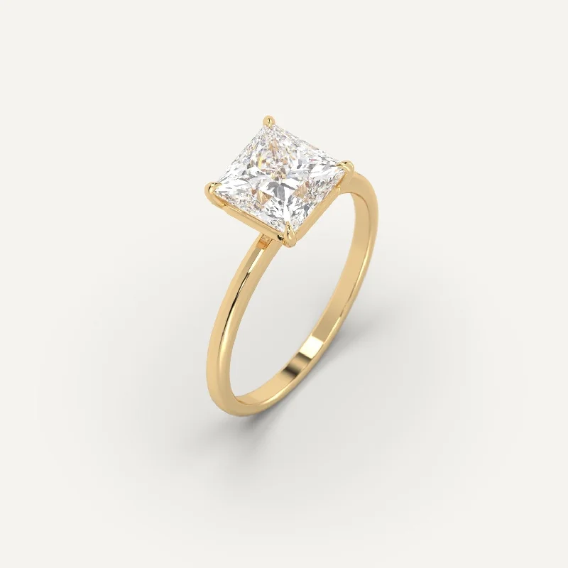 Timeless Elegance At Unbelievable Discounts 2 carat Princess Cut Diamond Ring