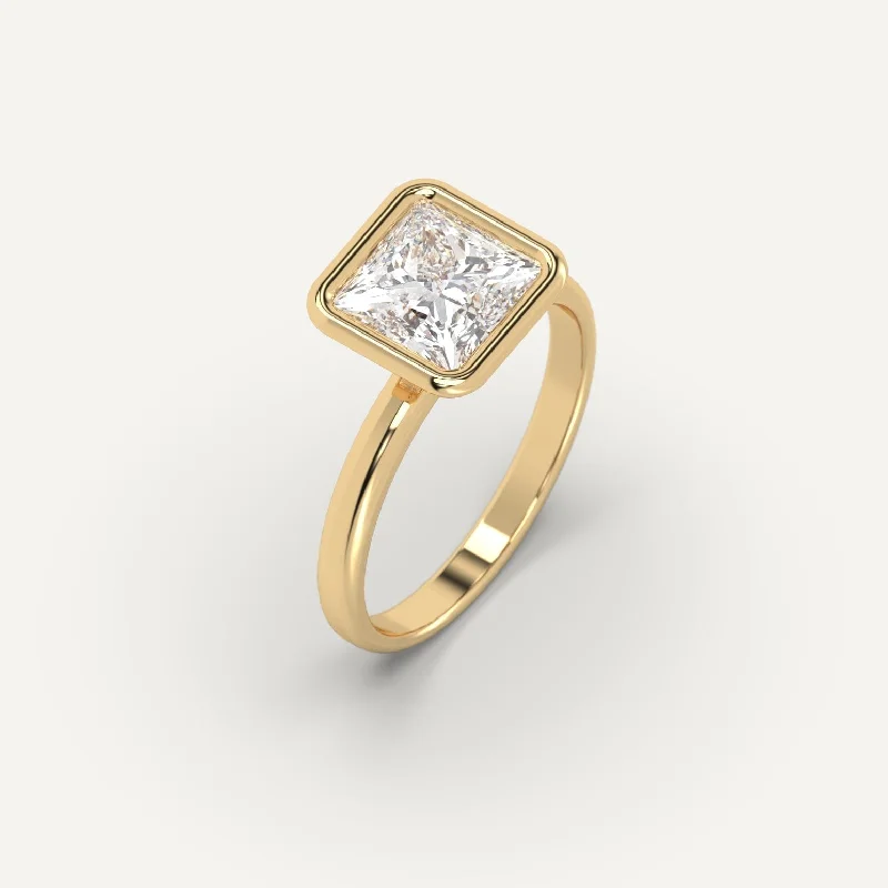 Versatile Layering Jewelry For Effortless Chic 2 carat Princess Cut Diamond Ring