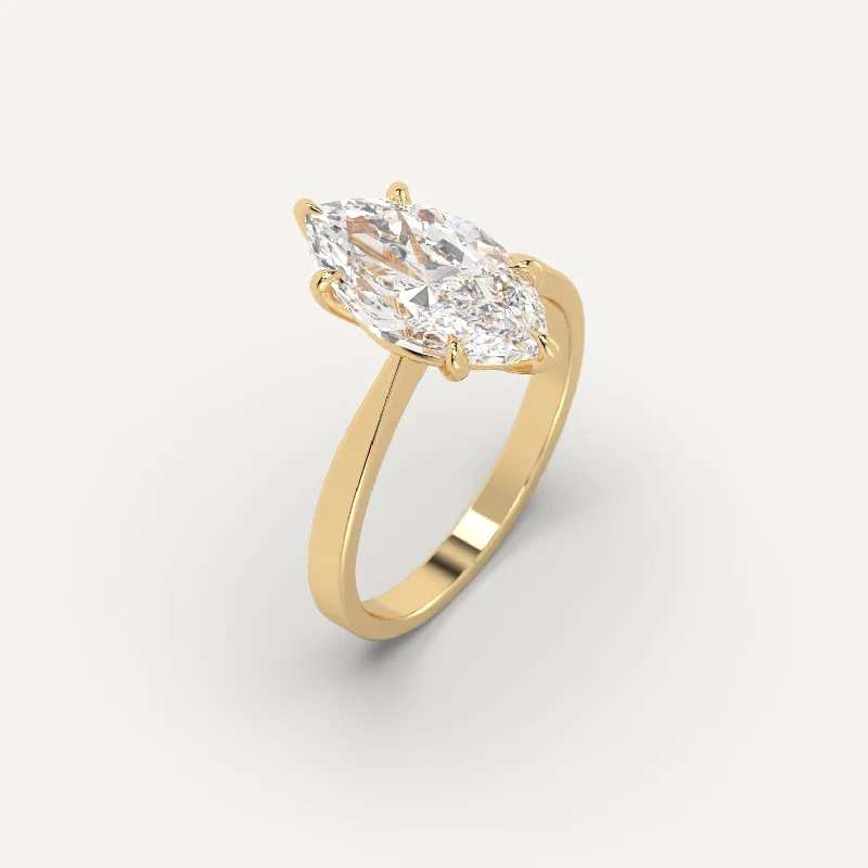 Grab Your Favorite Jewelry At The Lowest Prices 3 carat Marquise Cut Diamond Ring