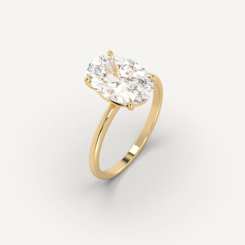 Get Your Favorite Jewelry At The Best Price 3 carat Oval Cut Diamond Ring
