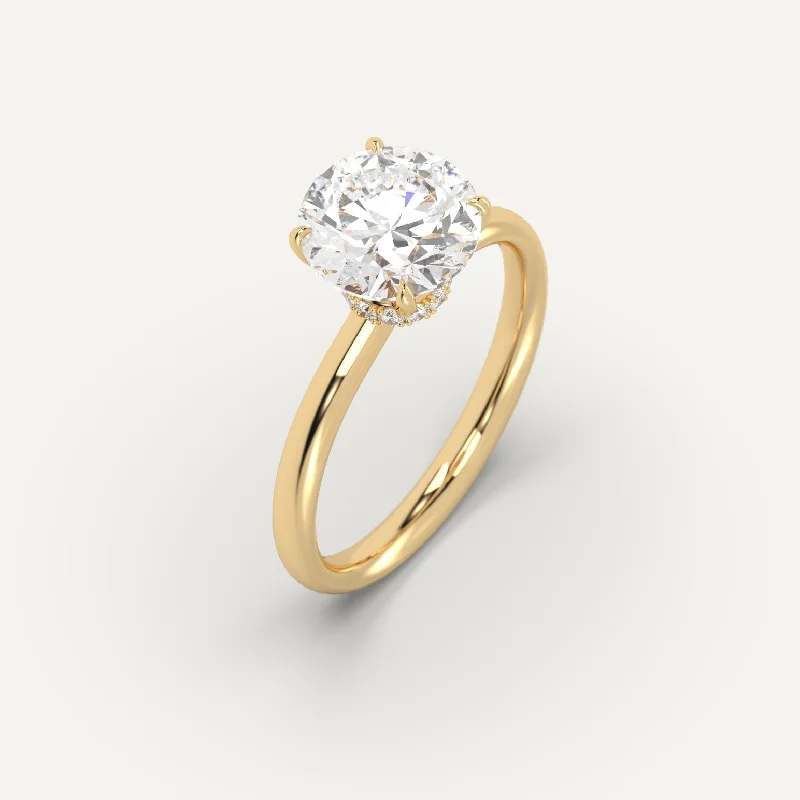 Special Deals On Handcrafted And Designer Jewelry 3 carat Round Cut Diamond Ring