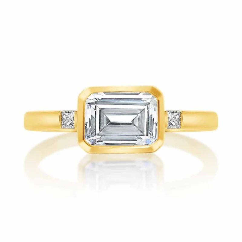 Luxury Jewelry Now At Special Promotional Rates 0.07 ctw Diamond Bezel Engagement Ring