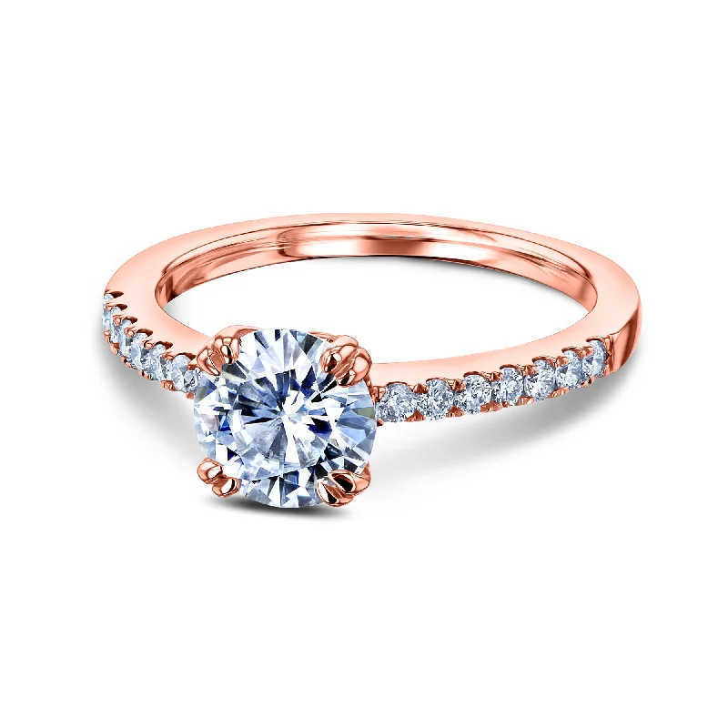 Flash Sale On Exquisite Jewelry – Don't Miss Out Double-Prong 1ct Moissanite Tulip Head Ring