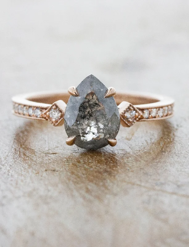 Personalized Jewelry Sale – Meaningful Gifts At Great Prices Charleen - Salt & Pepper Pear 1.09ct