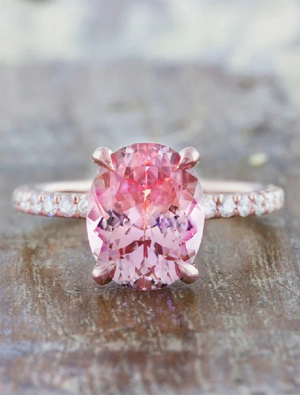 Huge Savings On Timeless Jewelry Collections Delphine - 3.54ct Peach Sapphire