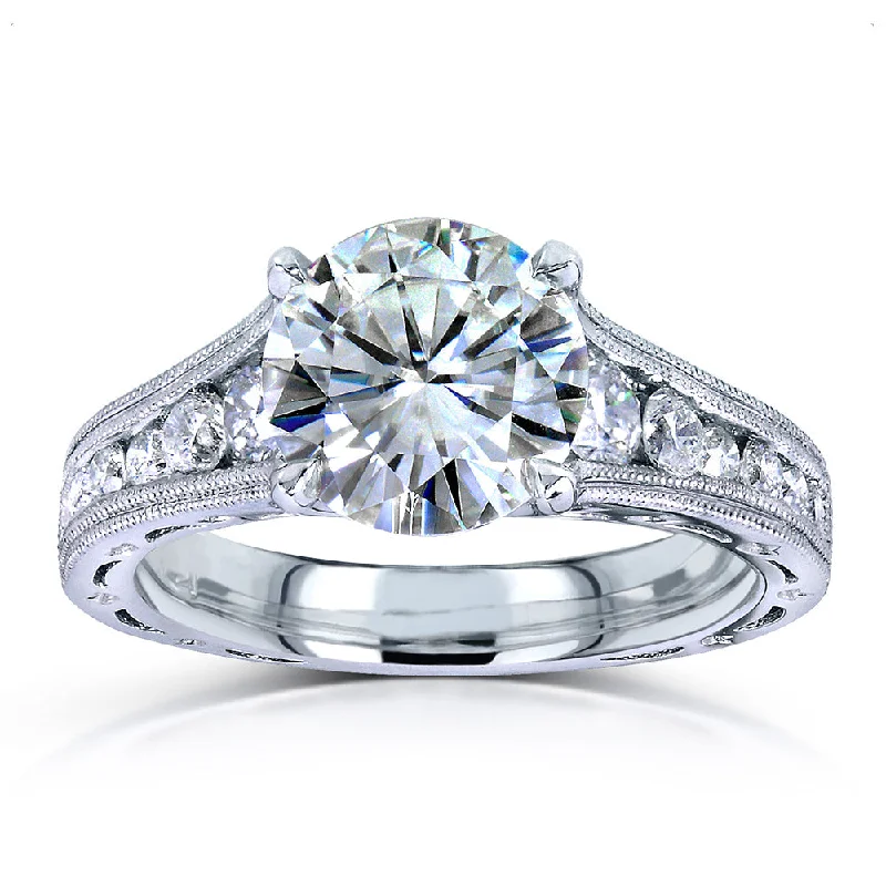 Get The Sparkle You Love At Prices You Adore Moissanite and Channel Diamond Ring
