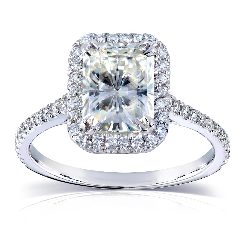 Limited-Time Offer On Premium Jewelry Collections 2ct.tw Radiant Moissanite & Diamond Halo