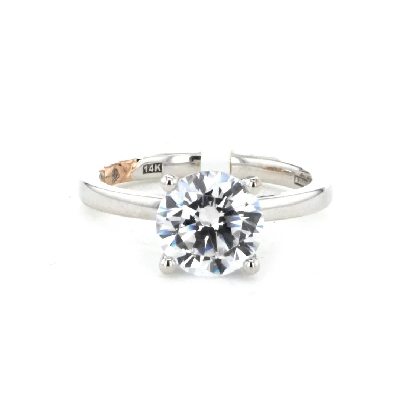 Classic And Modern Jewelry Styles On Sale 0.09 ctw Diamond Hidden Halo Engagement Ring