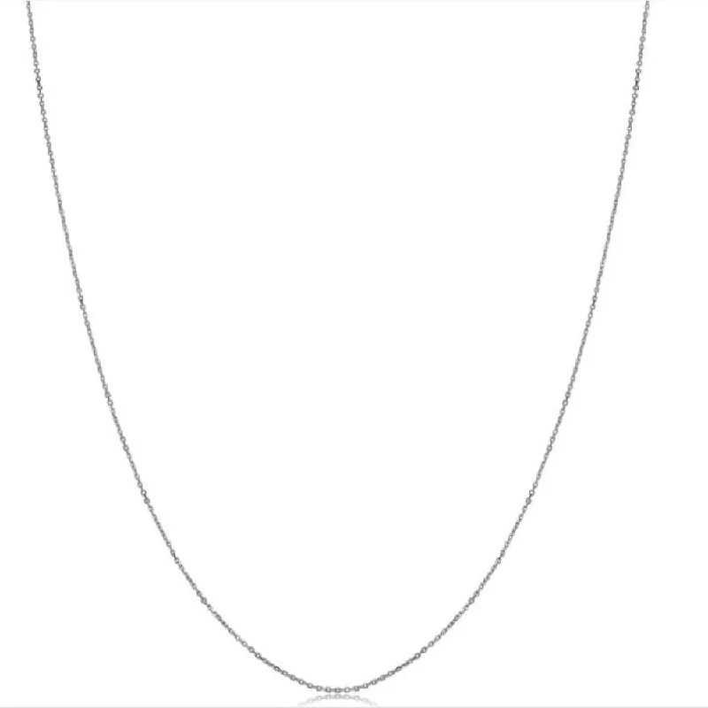 Exclusive Jewelry Bundles At Discounted Rates 14k White Gold Diamond-cut Cable Chain (18 inches)