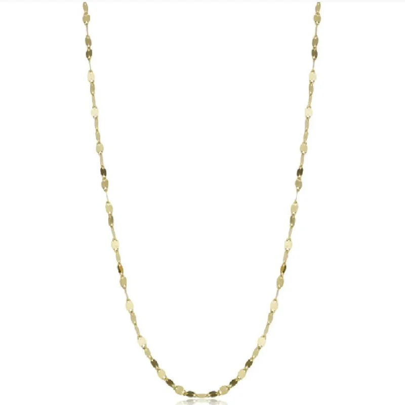 Seasonal Jewelry Sale – Upgrade Your Style Today 14k Yellow Gold 1.9-mm Mirror Flat Link Chain (18 inches)