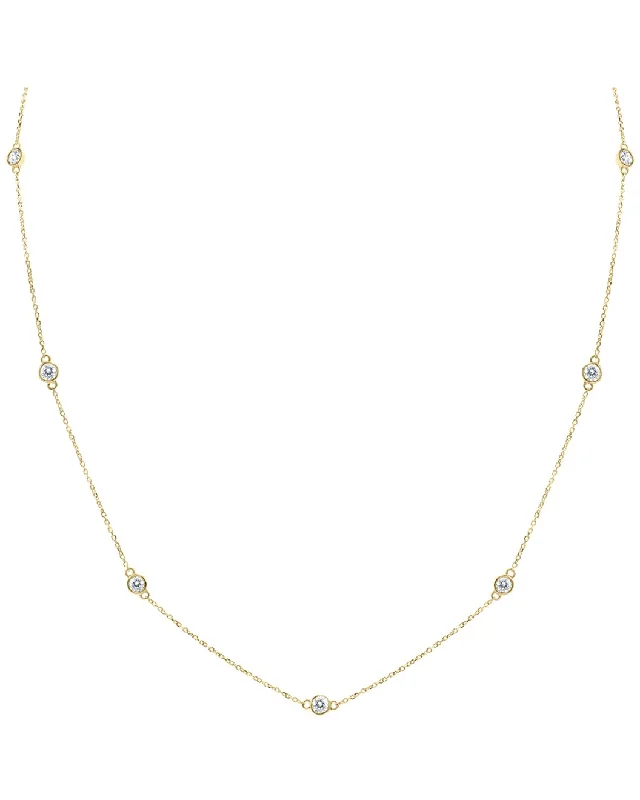 14K Yellow Gold 1Ct Tw Diamond By The Yard 18"