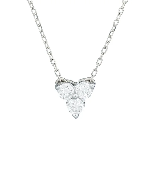 Affordable Gold-Plated Jewelry For Modern Fashion Adina Reyter Silver 0.09 ct. tw. Diamond Cluster Necklace