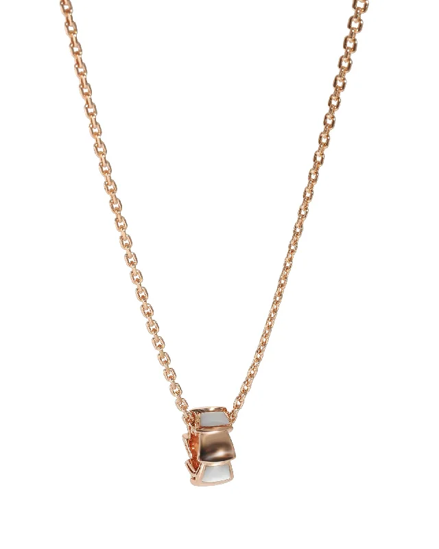 Clearance Sale On High-End Jewelry Collections BVLGARI Serpenti Fashion Necklace in 18k Rose Gold