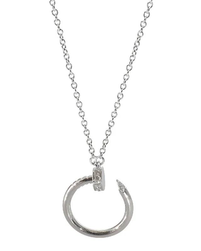 Get The Best Deals On Timeless Jewelry Pieces Cartier Juste Un Clou Diamond Pendant in 18K White Gold 0.12 CTW