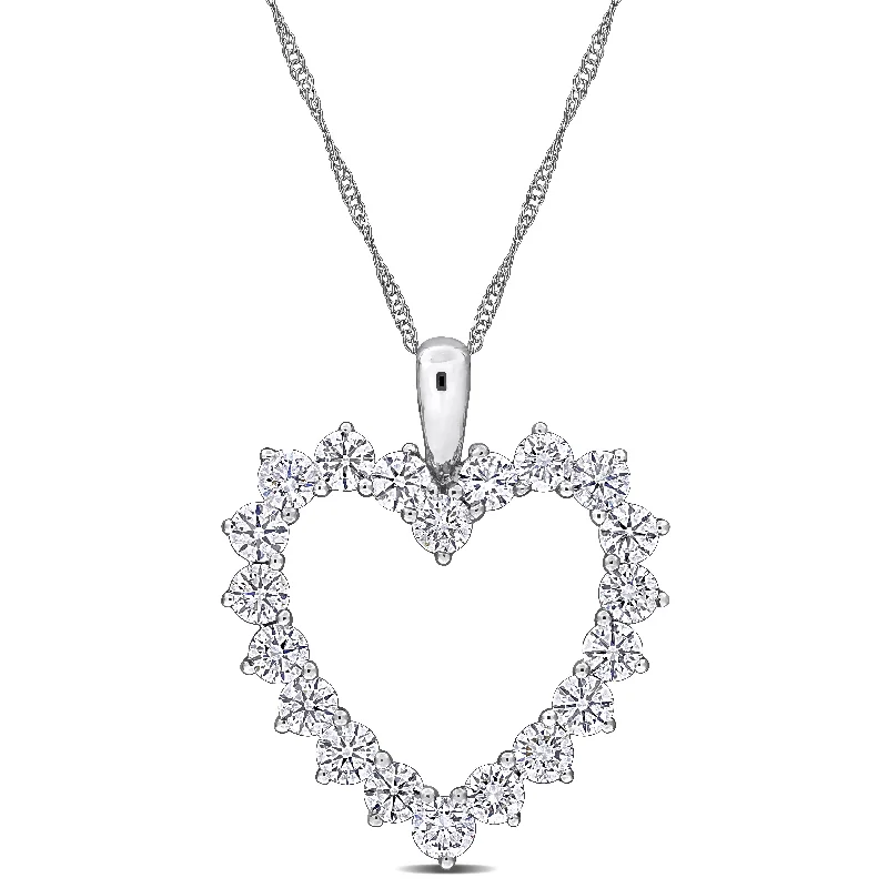 Flash Sale On Stunning Jewelry – Don't Miss Out Created Forever 2ct TDW Lab-Grown Diamond Open Heart Necklace 14k White Gold-17in