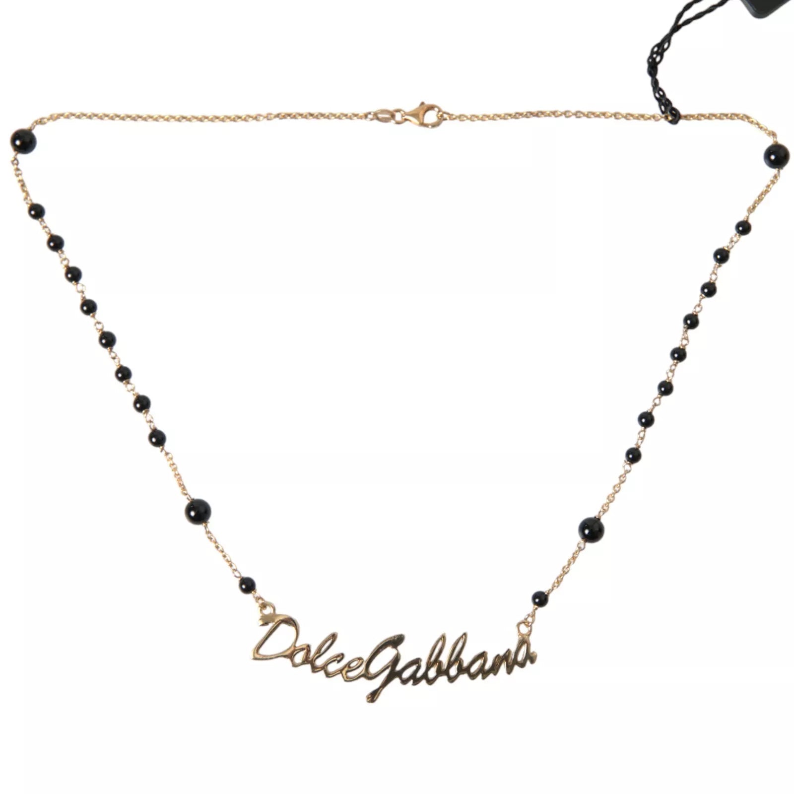 Dolce & Gabbana  Sterling  925  Beaded Rosary Chain Women's Necklace