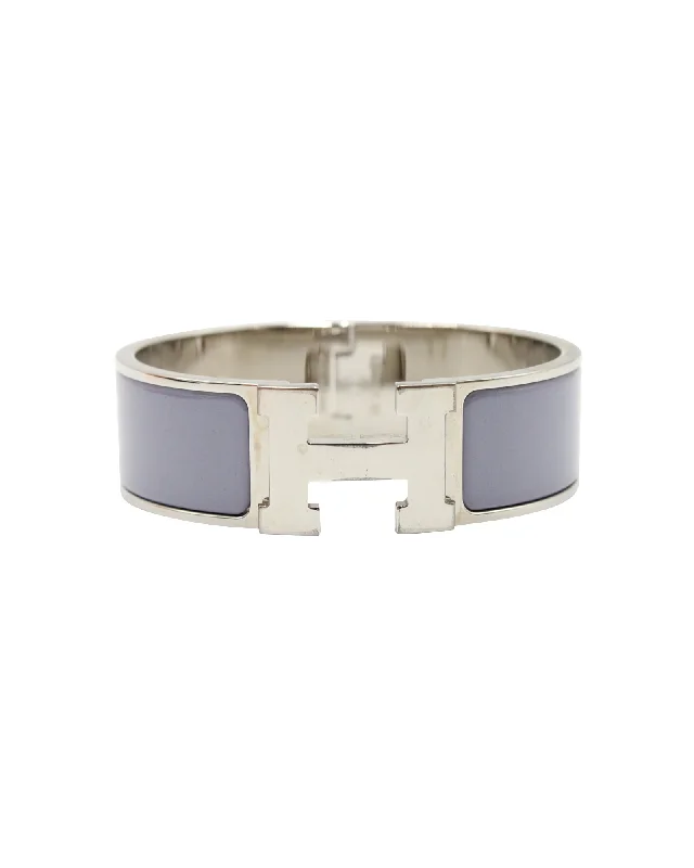 High-Quality Jewelry At A Fraction Of The Cost Hermès Clic Clac H GM Bracelet in Pastel Purple Enamel