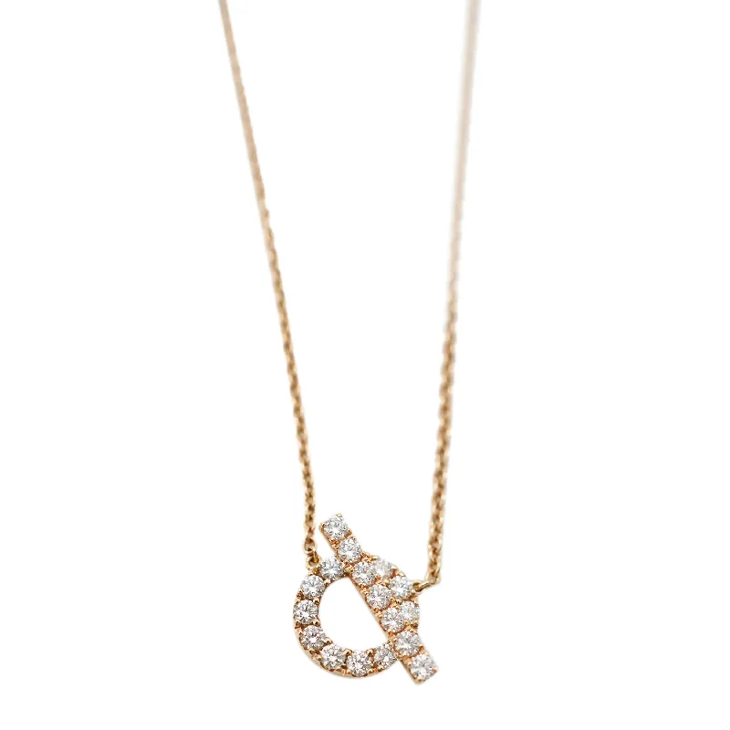 Special Sale On Handcrafted Jewelry – Shop Today Hermès Finesse Pendant in 18k Rose Gold 0.46 CTW