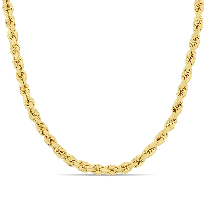 Timeless Beauty, Unbeatable Deals – Jewelry Sale On Mimi & Max 16 Inch Rope Chain Necklace in 10k Yellow Gold (4mm)