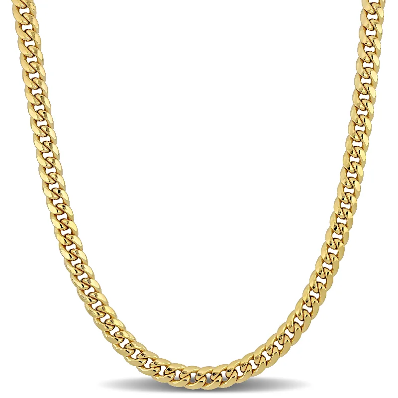 Chic And Stylish Jewelry At Exclusive Prices Mimi & Max 6.15mm Miami Cuban Link Chain Necklace in 10k Yellow Gold-20 in.
