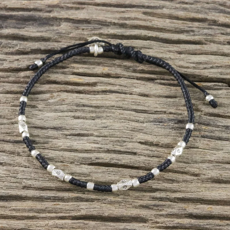 Special Sale On Handcrafted Jewelry – Shop Today Petite Heart Handmade Cord Bracelet with Karen Silver Heart Charm