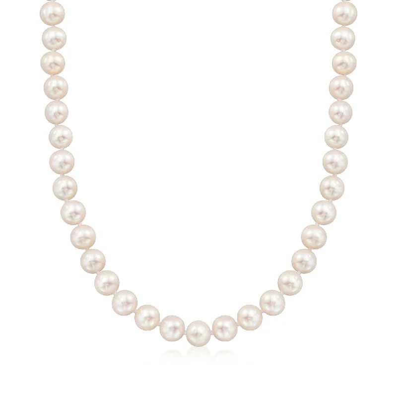 Ross-Simons 8-9mm Cultured Pearl Necklace With 14kt Yellow Gold Magnetic Clasp