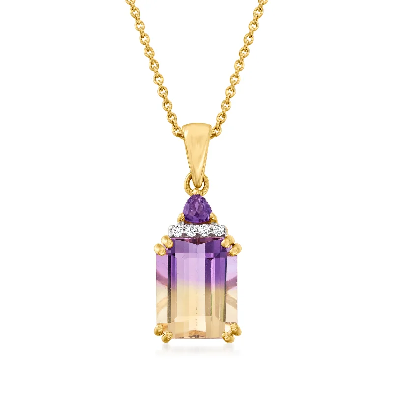 Don't Miss Out On Bestselling Jewelry At Special Prices Ross-Simons Ametrine Pendant Necklace in 14kt Yellow Gold