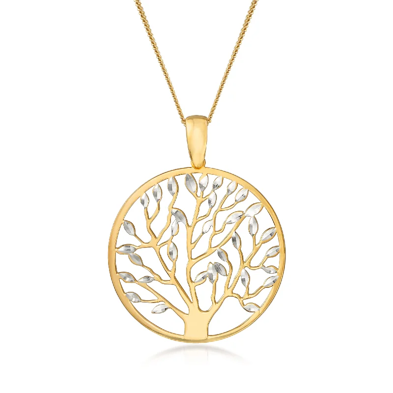 Best-Selling Jewelry Now Available At Special Deals Ross-Simons Italian 18kt Gold Over Sterling Cut-Out Tree Of Life Pendant Necklace