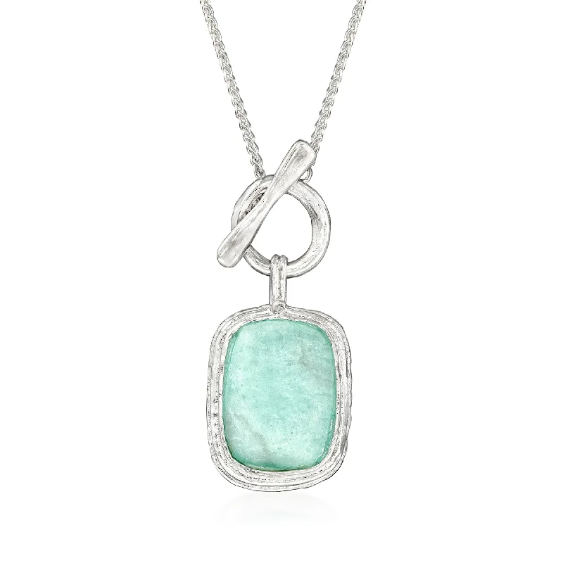 Limited-Time Offer On Elegant Jewelry Pieces Ross-Simons Roman Glass Toggle Necklace in Sterling Silver
