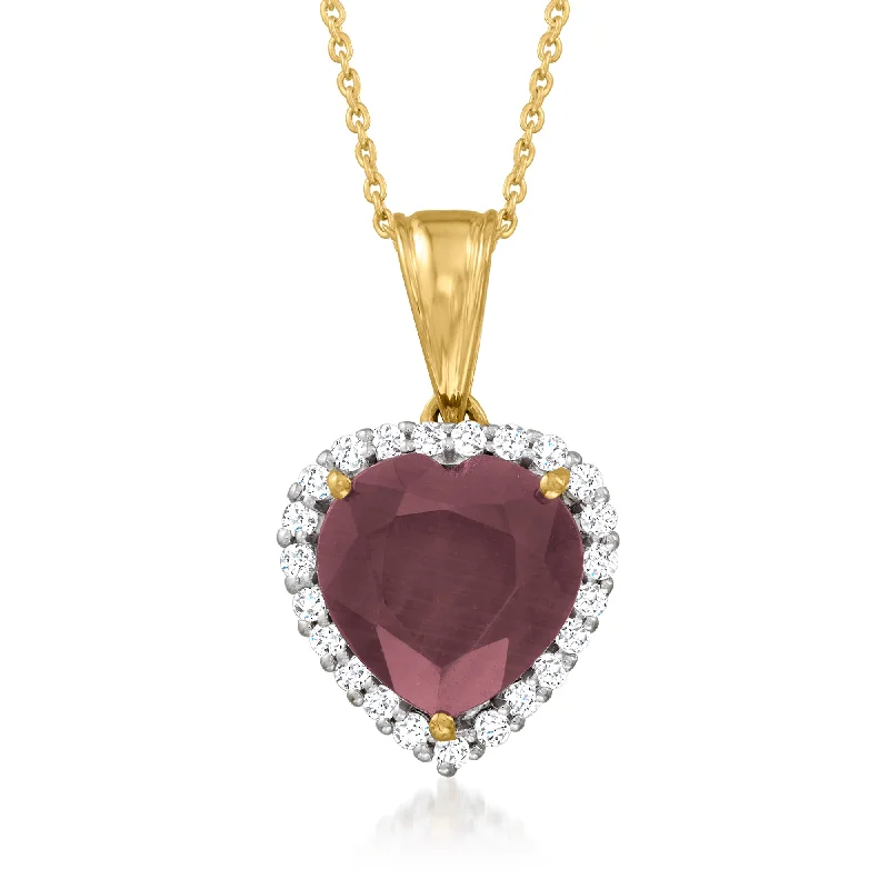 Adjustable Charm Bracelets For A Perfect Fit Ross-Simons Ruby Heart Pendant Necklace With . White Topaz in 18kt Gold Over Sterling