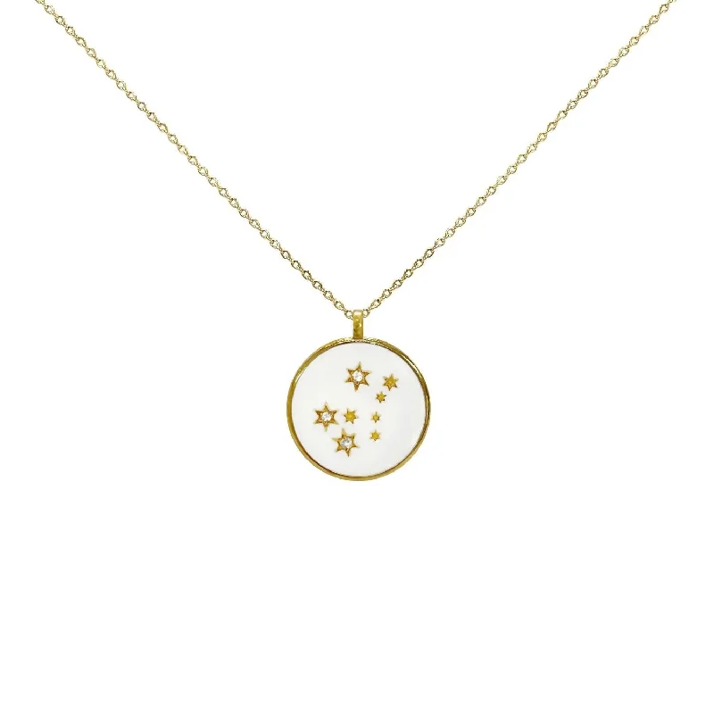 Last Chance To Shop High-End Jewelry At Markdown Prices Virgo Necklace In White Enamel