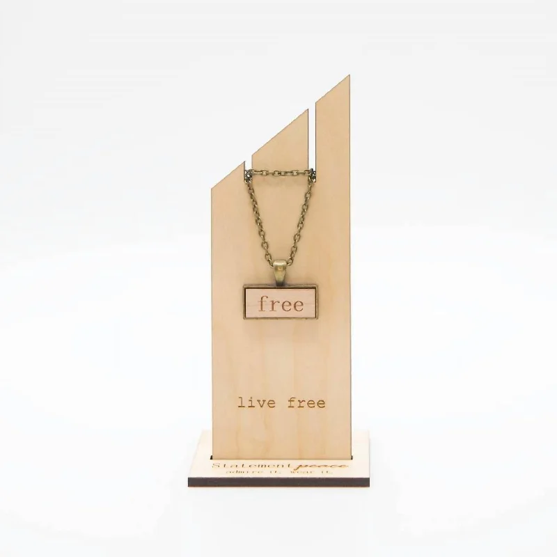 Delicate Crystal Jewelry For Sophisticated Charm Women's Live Free Drop Necklace In Natural