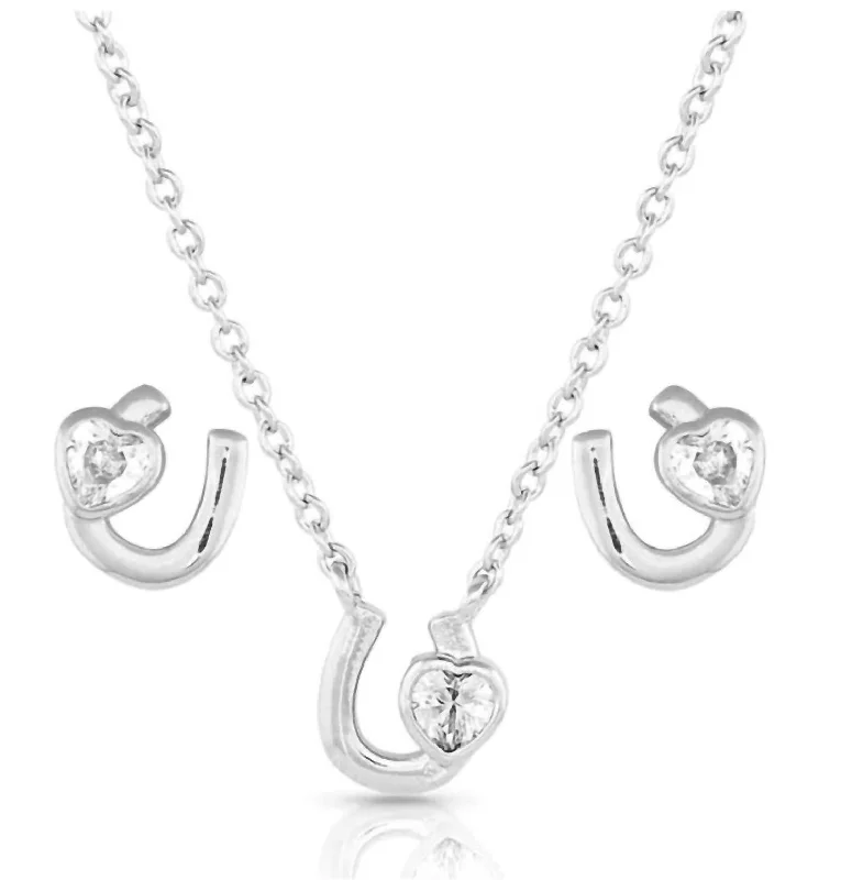 Women's Lucky Inlove Jewelry Set In Silver