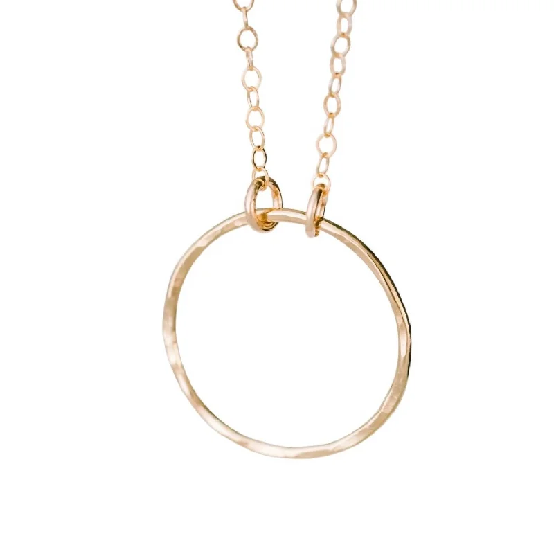 Women's Open Ring Necklace In Gold