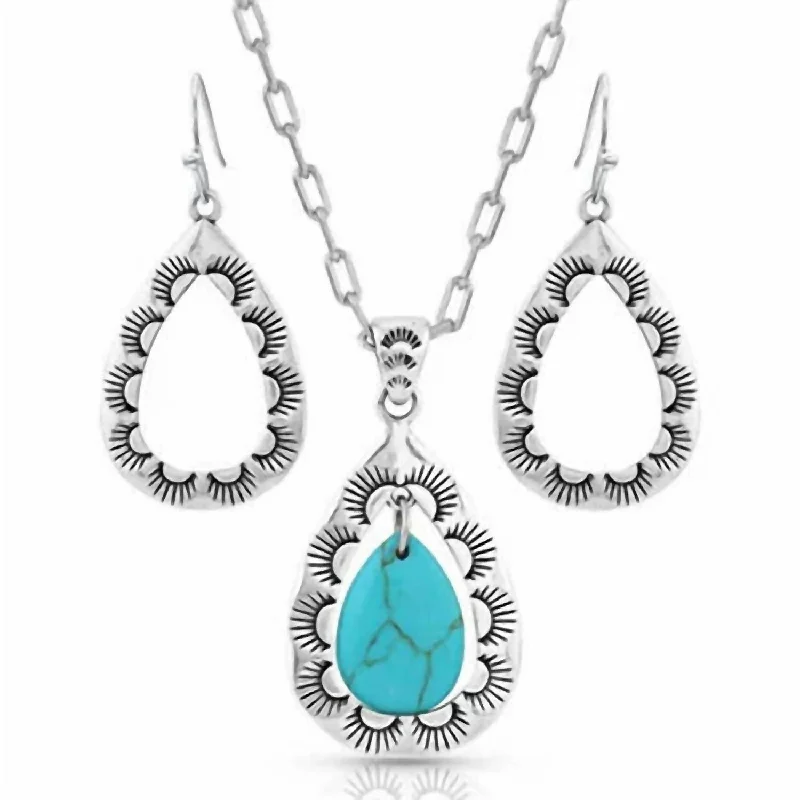 Women's Roadrunner Scalloped Jewelry Set In Turquoise