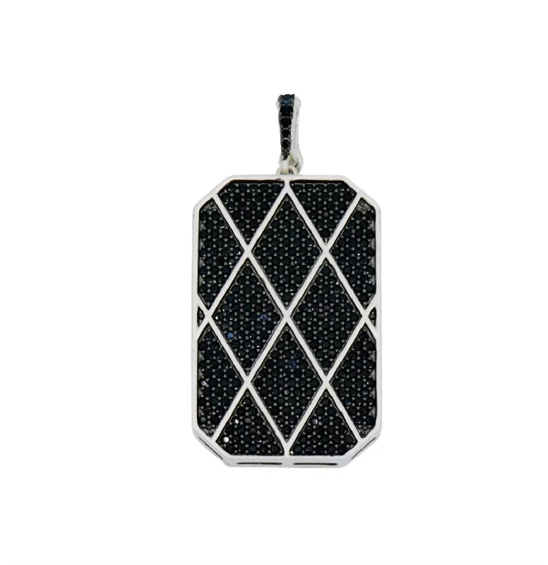 Customized Silver Jewelry For Unique Style Women's Streets Of Brooklyn Pendant In Black