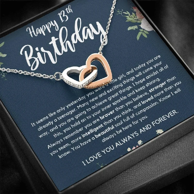 High-End Sparkle, Low-End Prices – Jewelry Sale Live 13th Birthday Neaklace - for Girl With Message Card Gift for Girl Turning 13 Gift for 13 Year Old Teenage Girl Gift