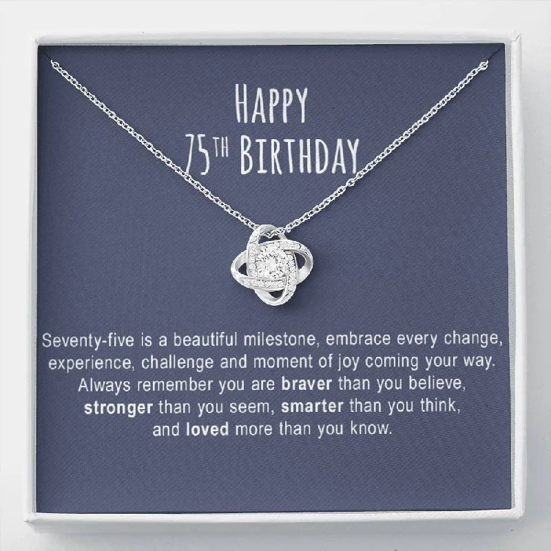 Seasonal Jewelry Clearance – Best Styles At The Lowest Prices 75Th Necklace 75Th For Women 75Th s 75Th For Her Jewelry Necklace Gift Necklace With Message Card And Gift Box