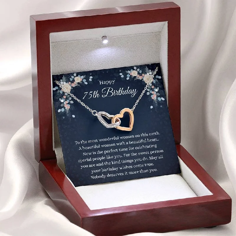 Flash Sale On Elegant Jewelry – Don't Miss Out 75th Birthday necklace 75th Birthday For Her Seventy Fifth Birthday For Woman Friend 75th Birthday Friend Two